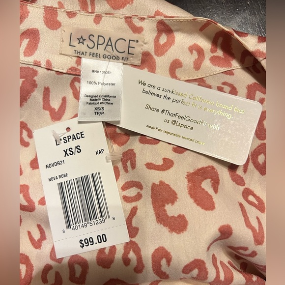 L*Space Pink Leopard Nova Robe - Picture 9 of 10